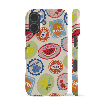 Retro Fruit Stickers Phone Case