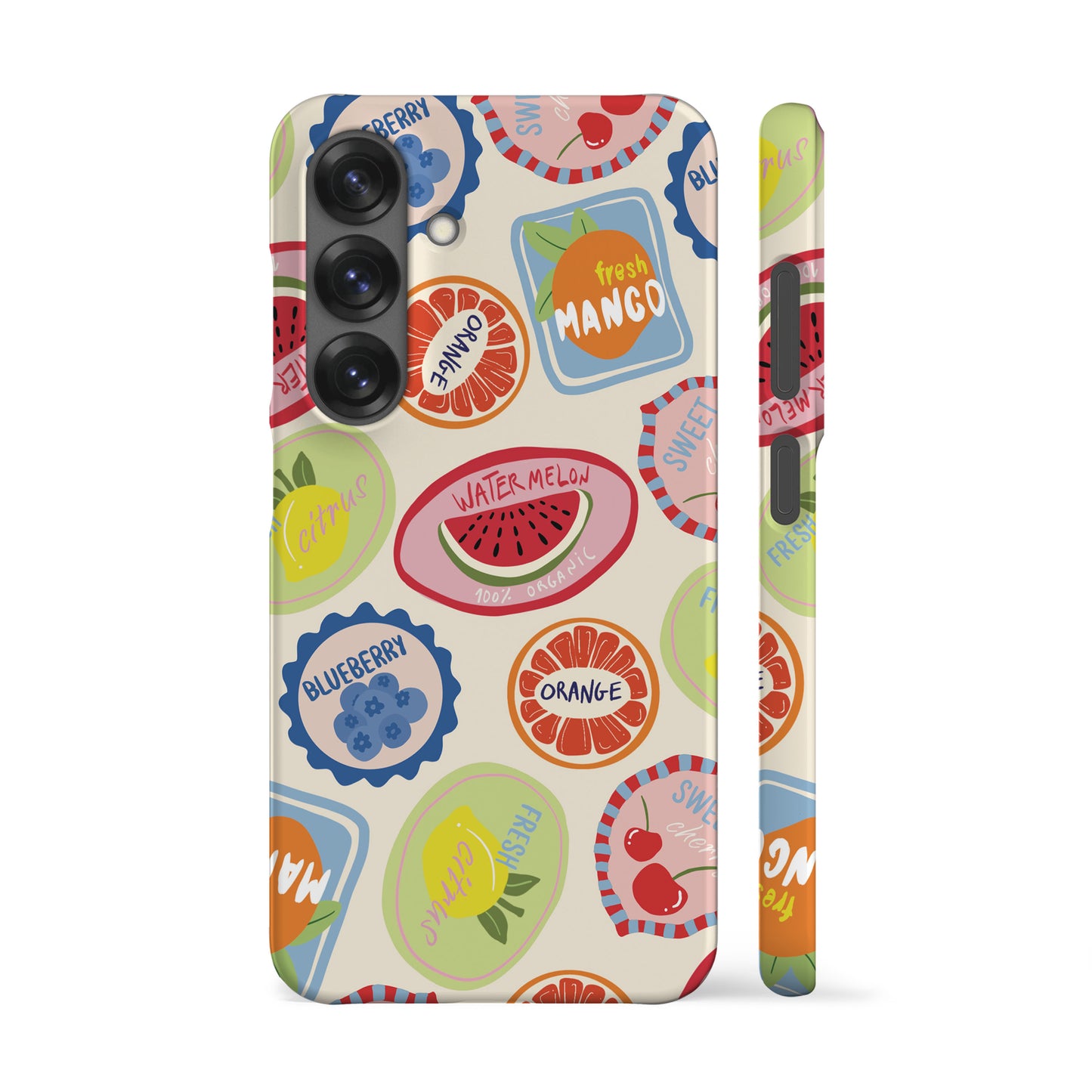 Retro Fruit Stickers Phone Case