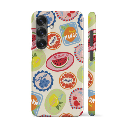 Retro Fruit Stickers Phone Case