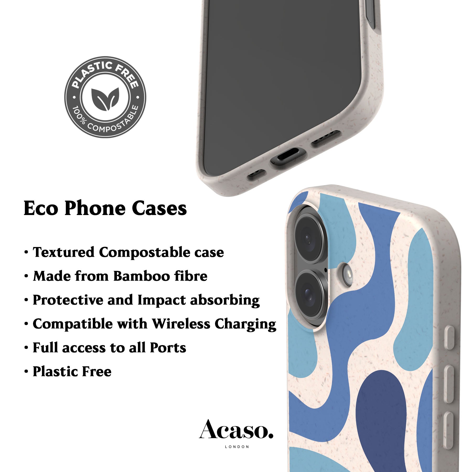 Funky Waves Eco-Friendly Phone Case