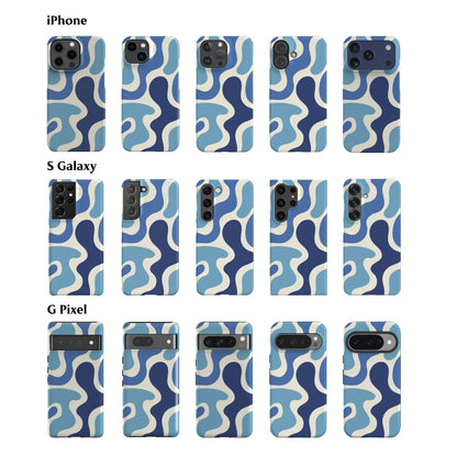 Funky Wave Blue Phone Case