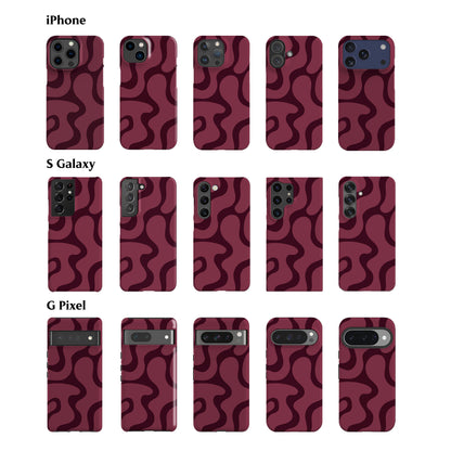 Funky Wave Deep Rose Phone Case