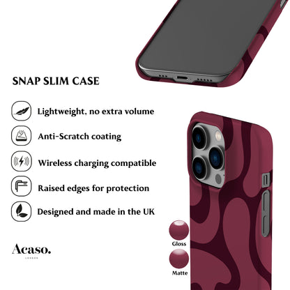 Funky Wave Deep Rose Phone Case