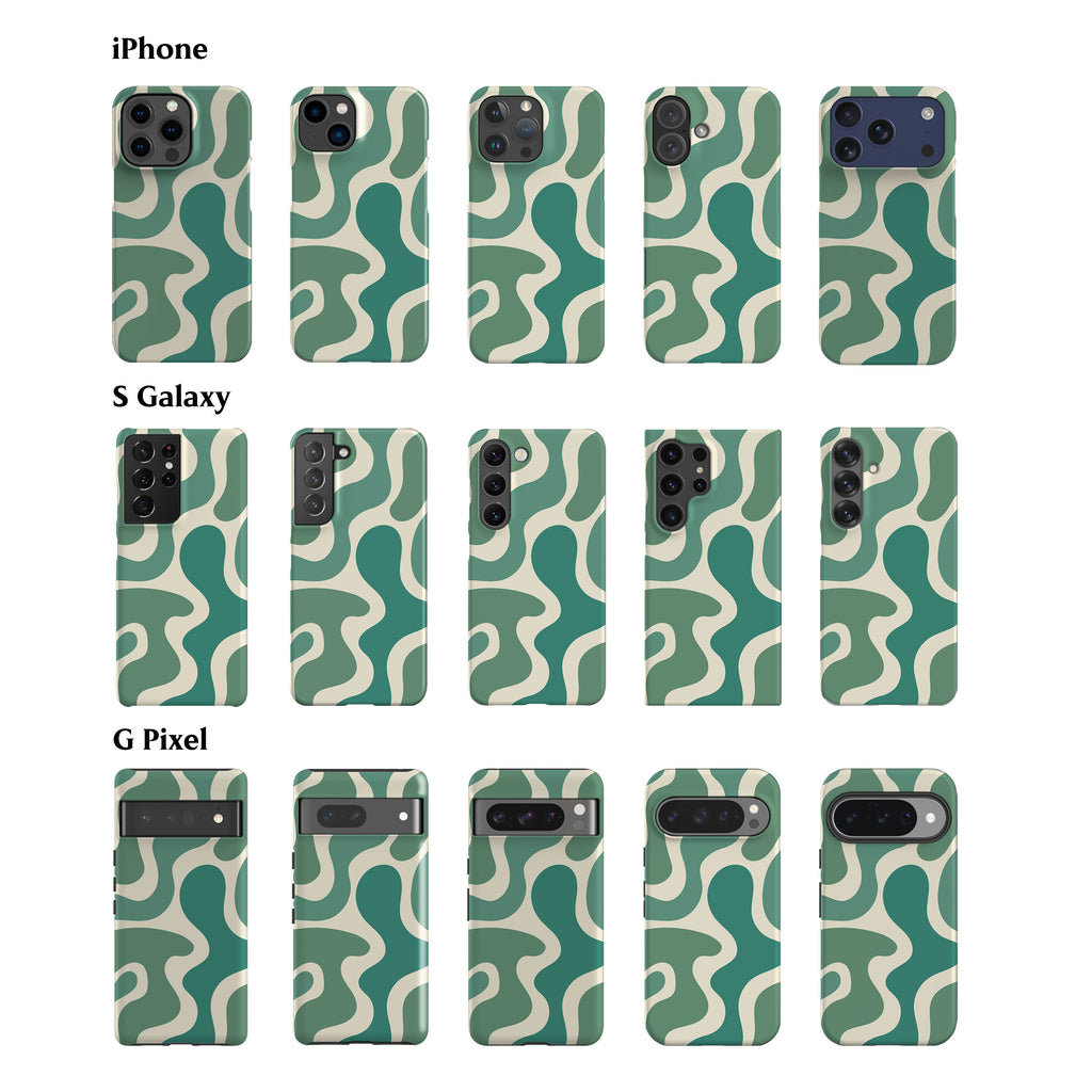 Funky Wave Green Phone Case