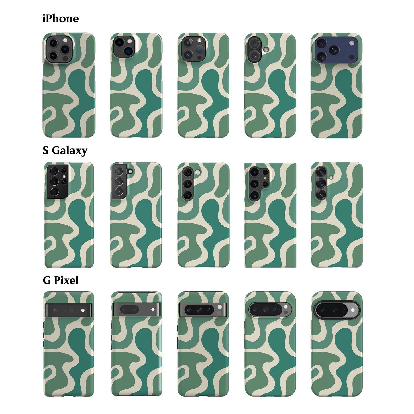 Funky Wave Green Phone Case