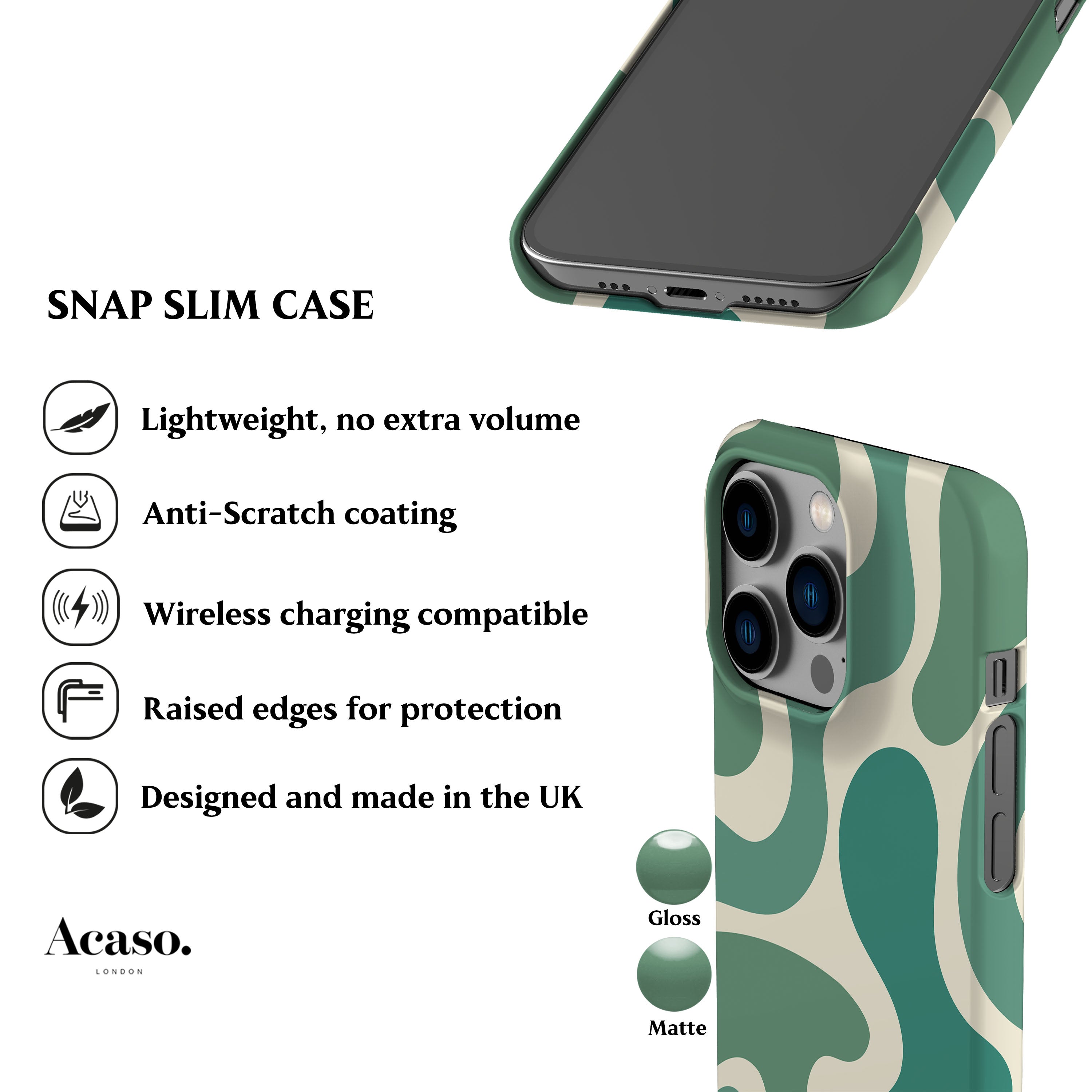 Funky Wave Green Phone Case
