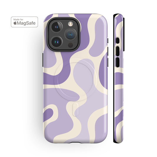 Funky Wave Lilac MagSafe iPhone Case