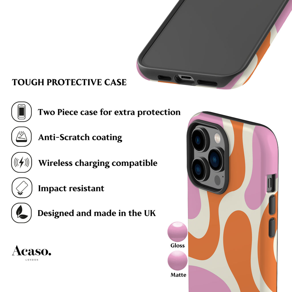 Funky Wave Pink Phone Case