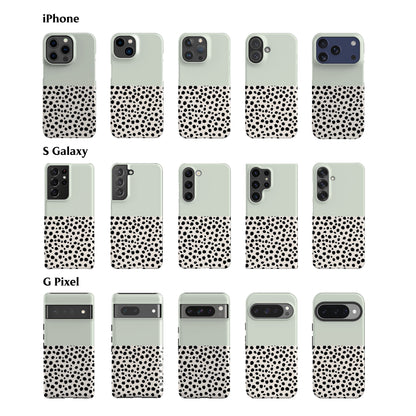 Geo Cheetah Dots Mint Phone Case