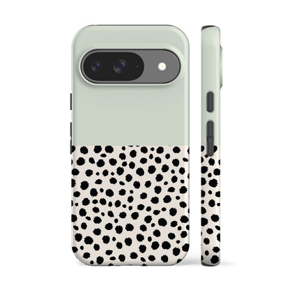 Geo Cheetah Dots Mint Phone Case