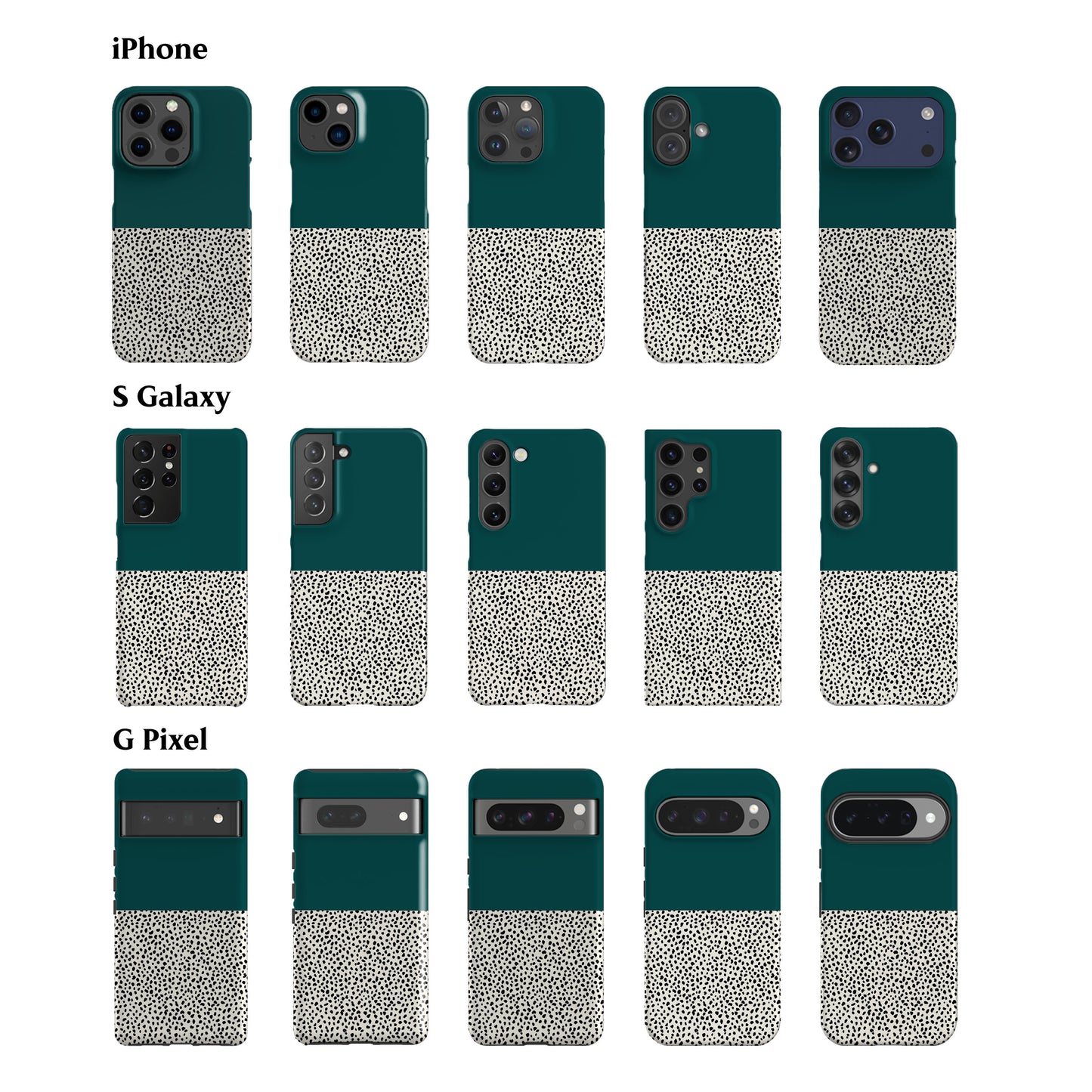 Geo Dalmatian Teal Phone Case