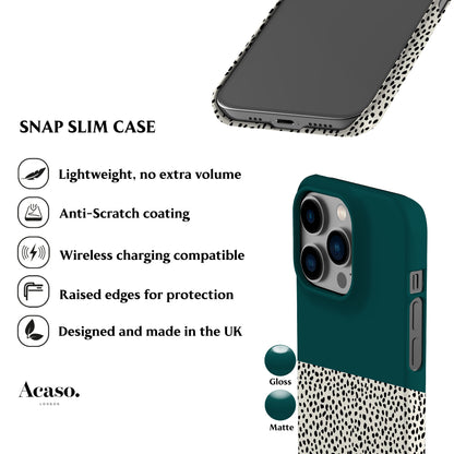 Geo Dalmatian Teal Phone Case