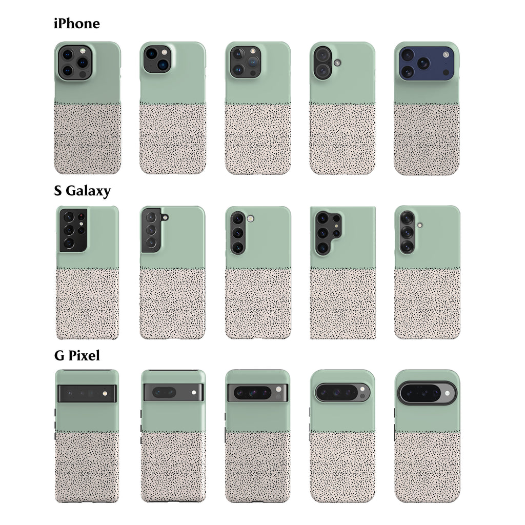 Geo Mini Dots Green Phone Case