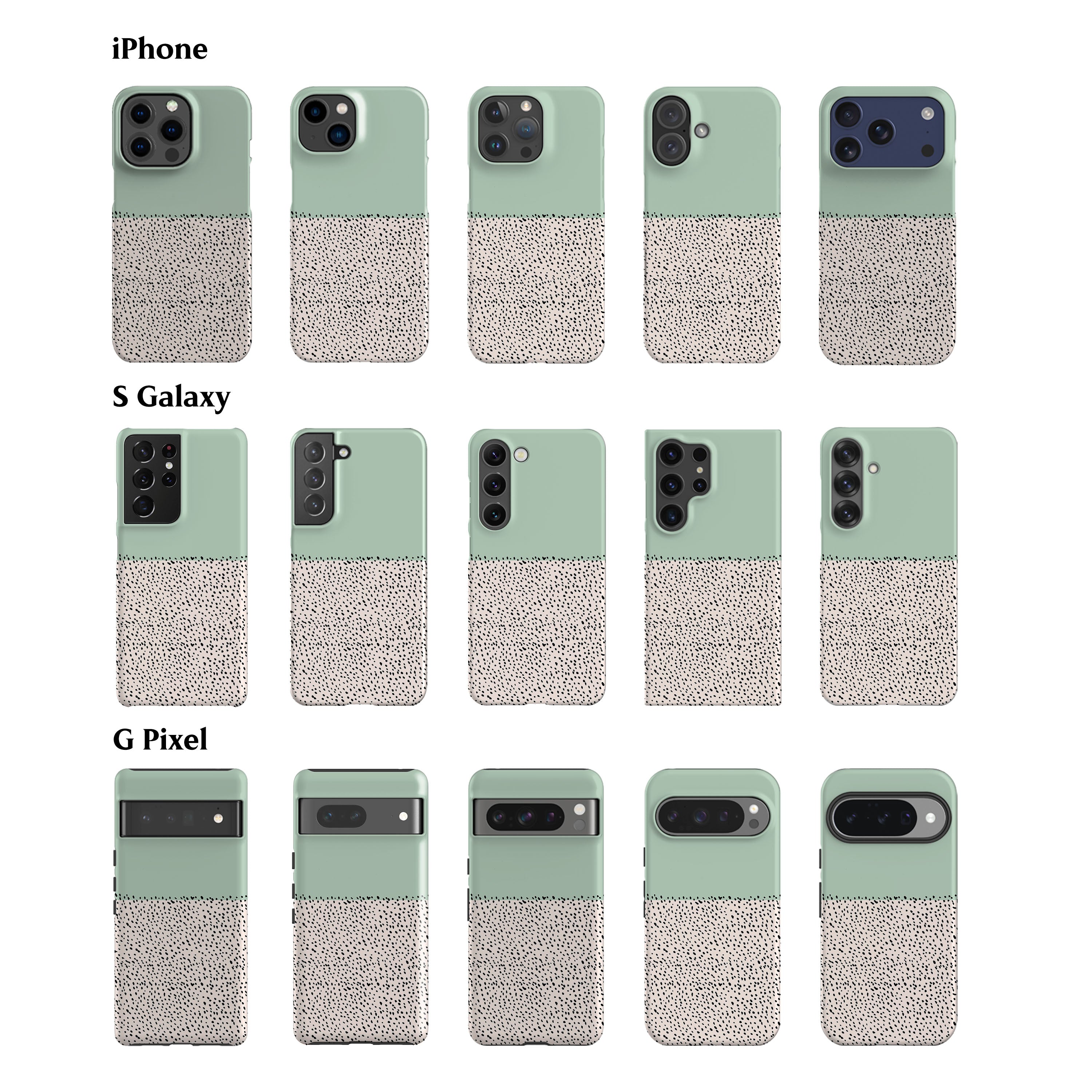 Geo Mini Dots Green Phone Case