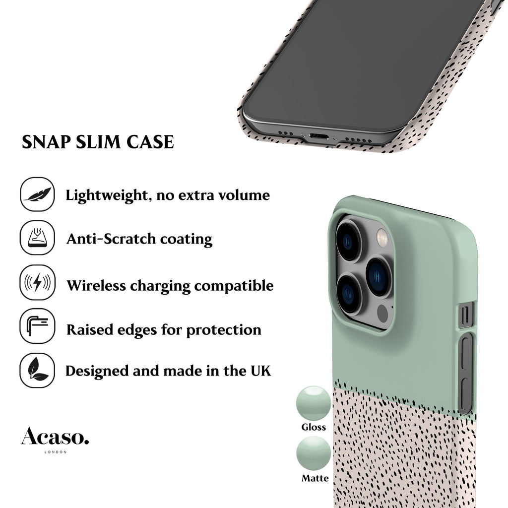 Geo Mini Dots Green Phone Case