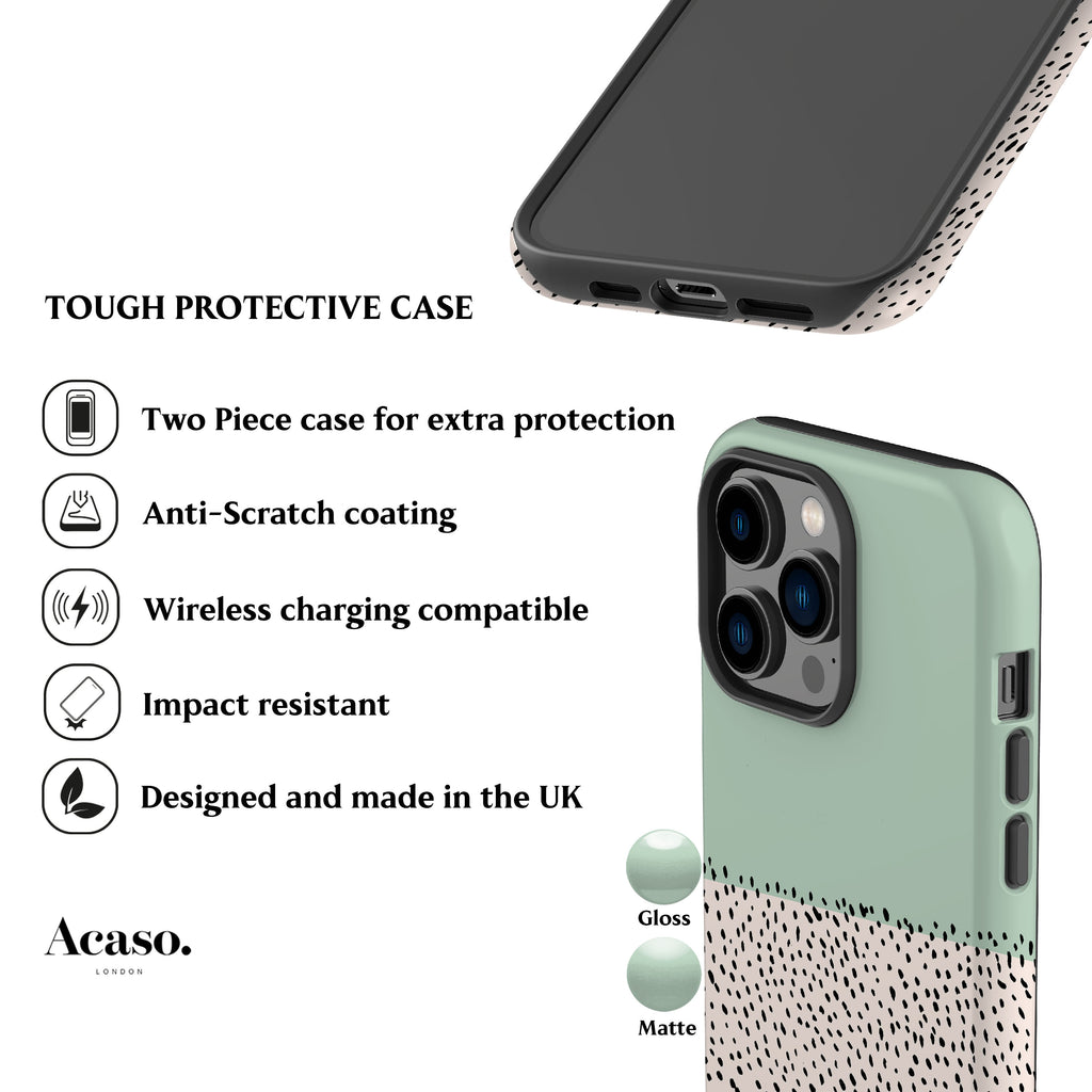Geo Mini Dots Green Phone Case