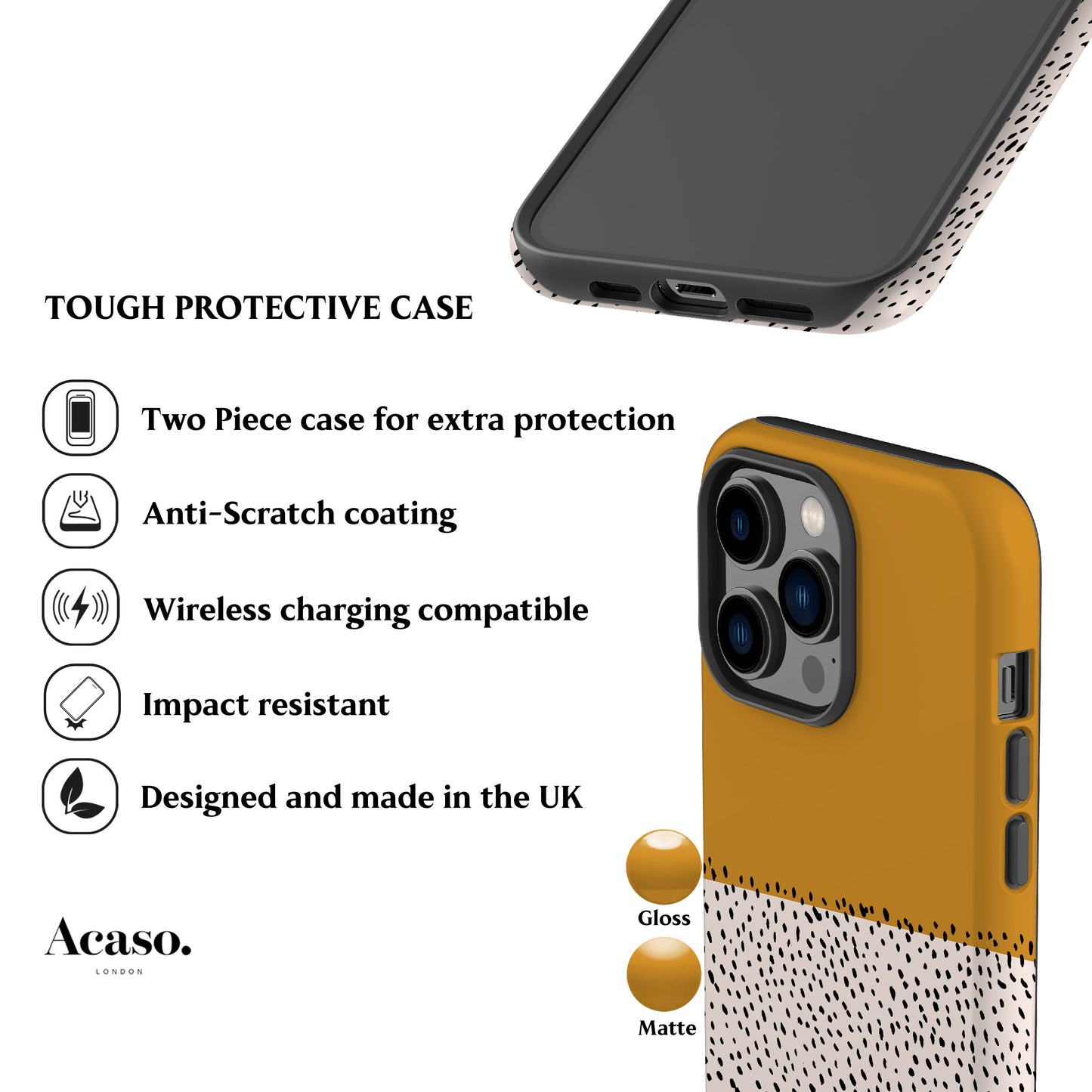 Geo Mini Dots Sunflower Phone Case