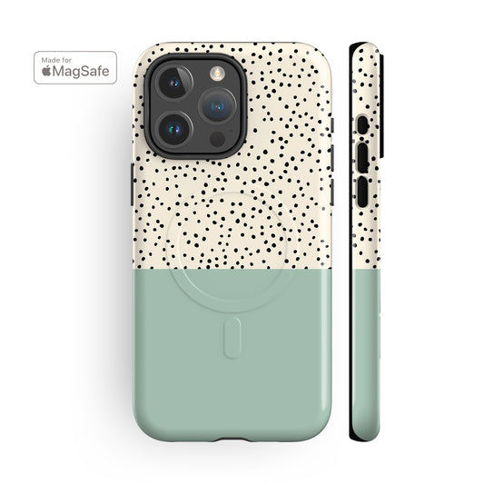 Geo Spots Mint MagSafe iPhone Case
