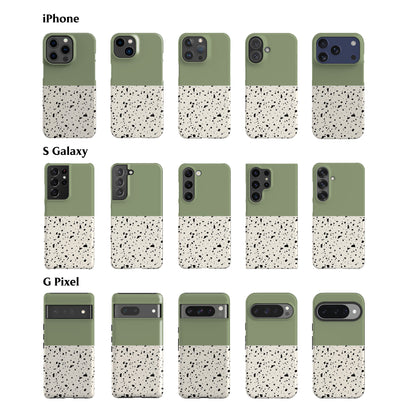 Geo Terrazzo Green Phone Case