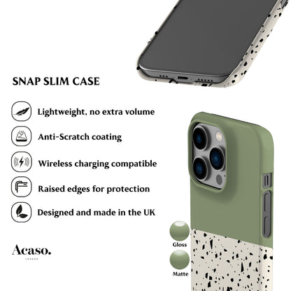 Geo Terrazzo Green Phone Case