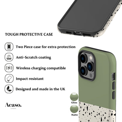 Geo Terrazzo Green Phone Case