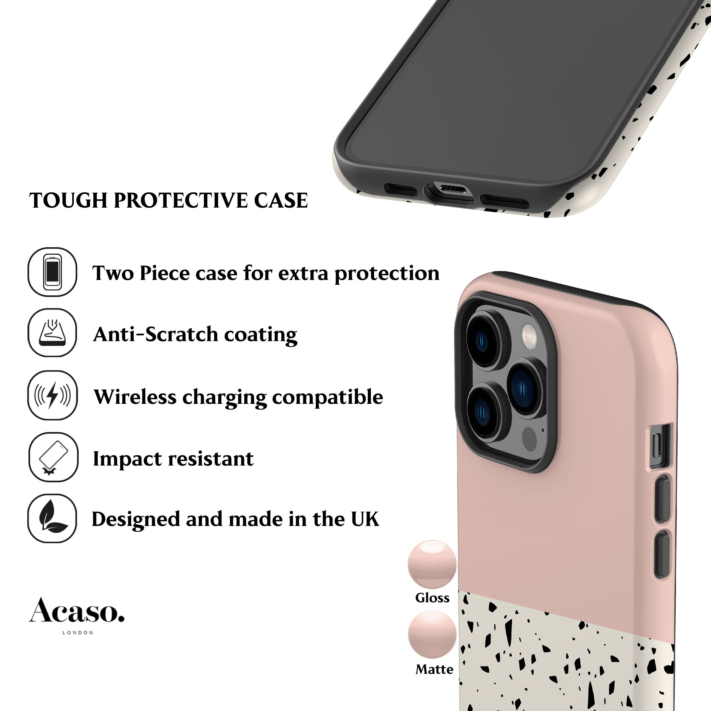 Geo Terrazzo Pink Phone Case