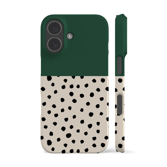 Geo Spotty Dark Green Phone Case
