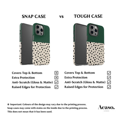 Geo Spotty Dark Green Phone Case