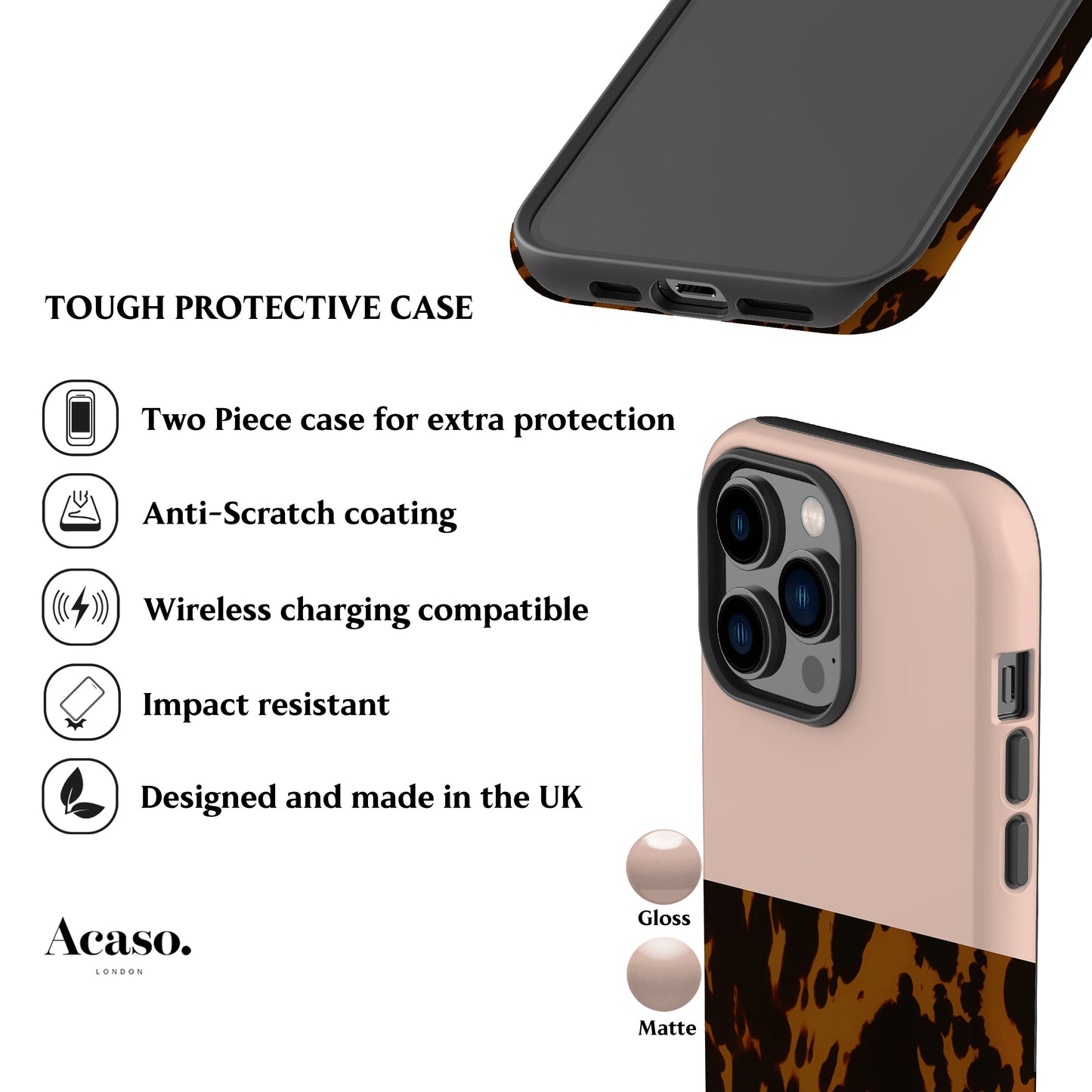 Geo Pink Tortoise Phone Case