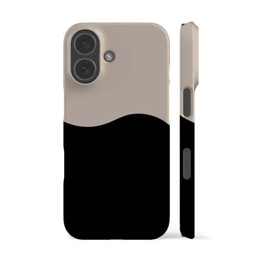 Geo Wave Black Phone Case