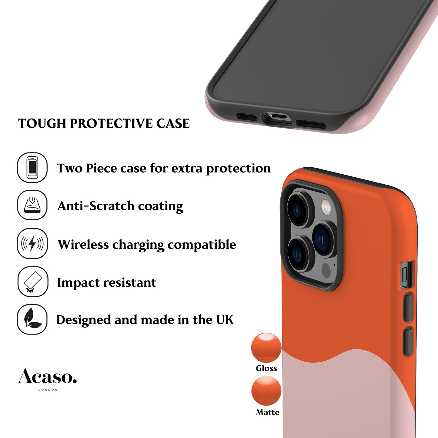 Geo Wave Pink Phone Case