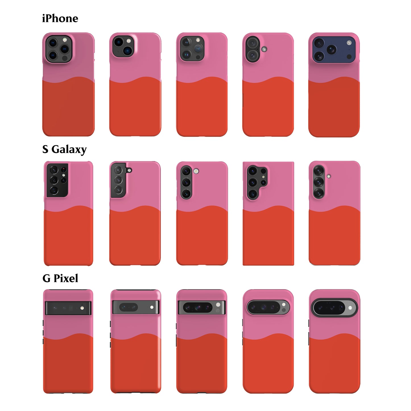 Geo Wave Red Phone Case