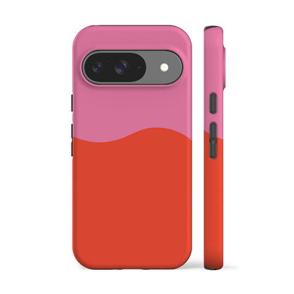 Geo Wave Red Phone Case