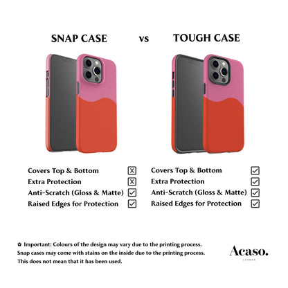 Geo Wave Red Phone Case