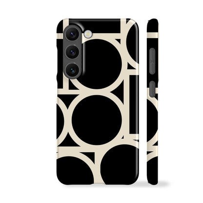 Geo Circles Black Phone Case