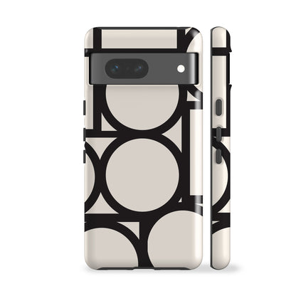 Geo Circles White Phone Case