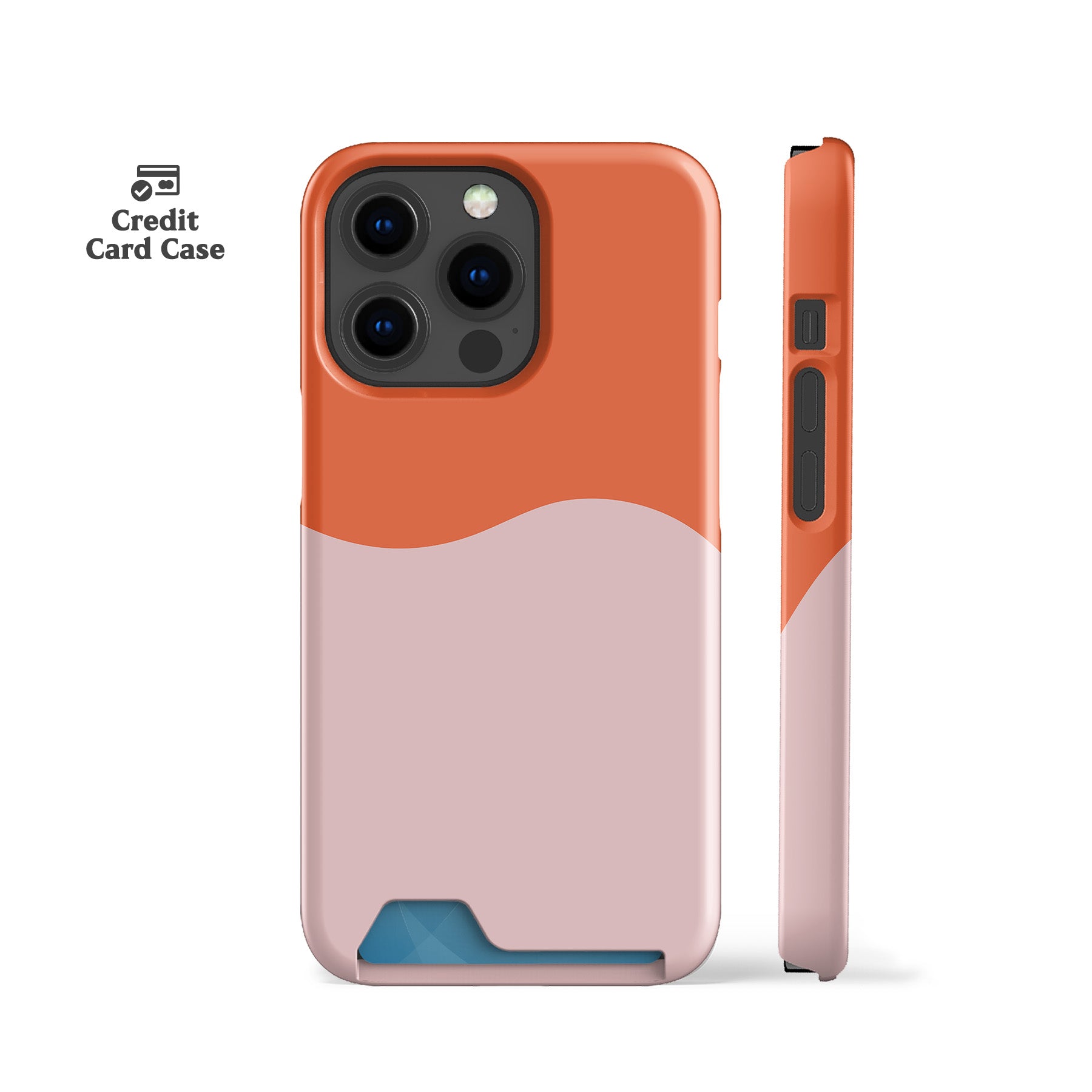 Geo Wave Pink Card Case