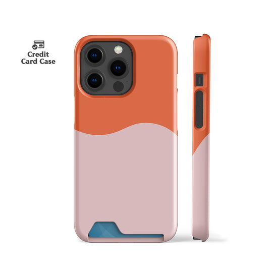 Geo Wave Pink Slim Card Case