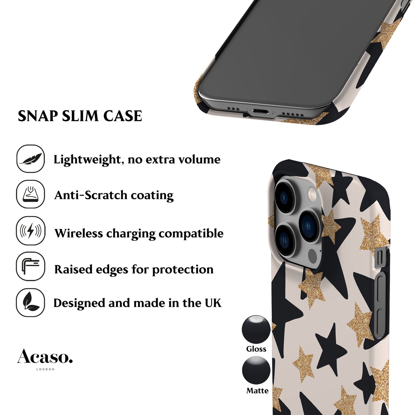 Gold Stars Phone Case