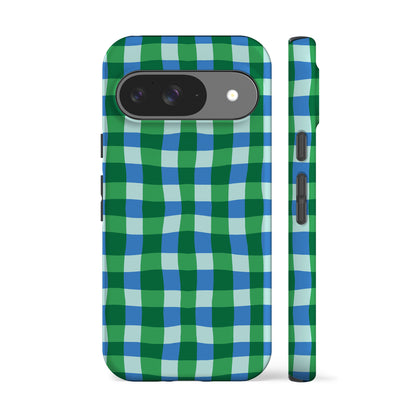 Green Blue Plaid Phone Case