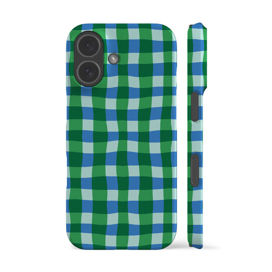 Green Blue Plaid Phone Case
