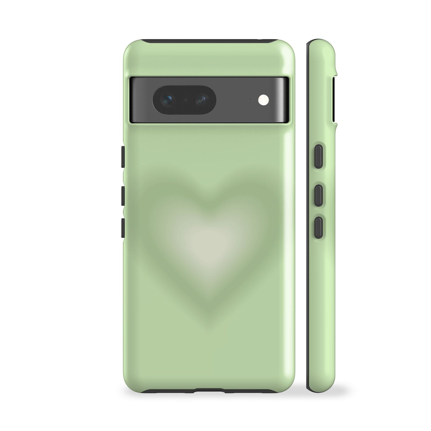 Green Gradient Heart Phone Case