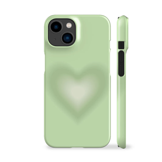 Green Gradient Heart Phone Case