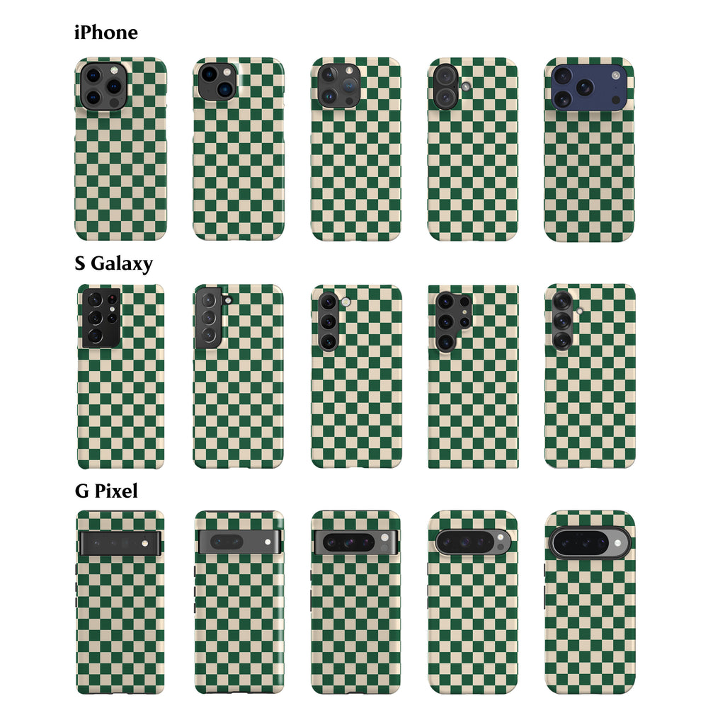 Green Hope Checkered Phone Case