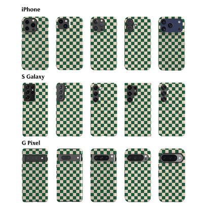 Green Hope Checkered Phone Case