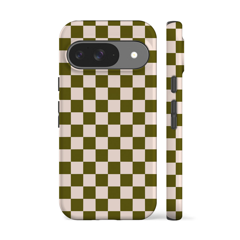 Green Moss Checkered Phone Case