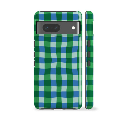 Green Blue Plaid Phone Case