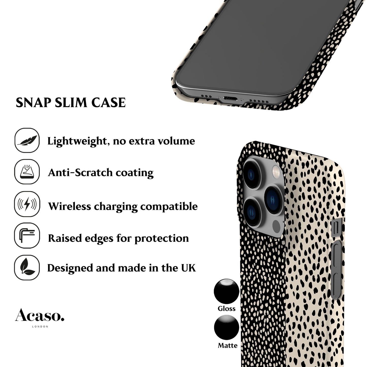 Half Dalmatian Phone Case