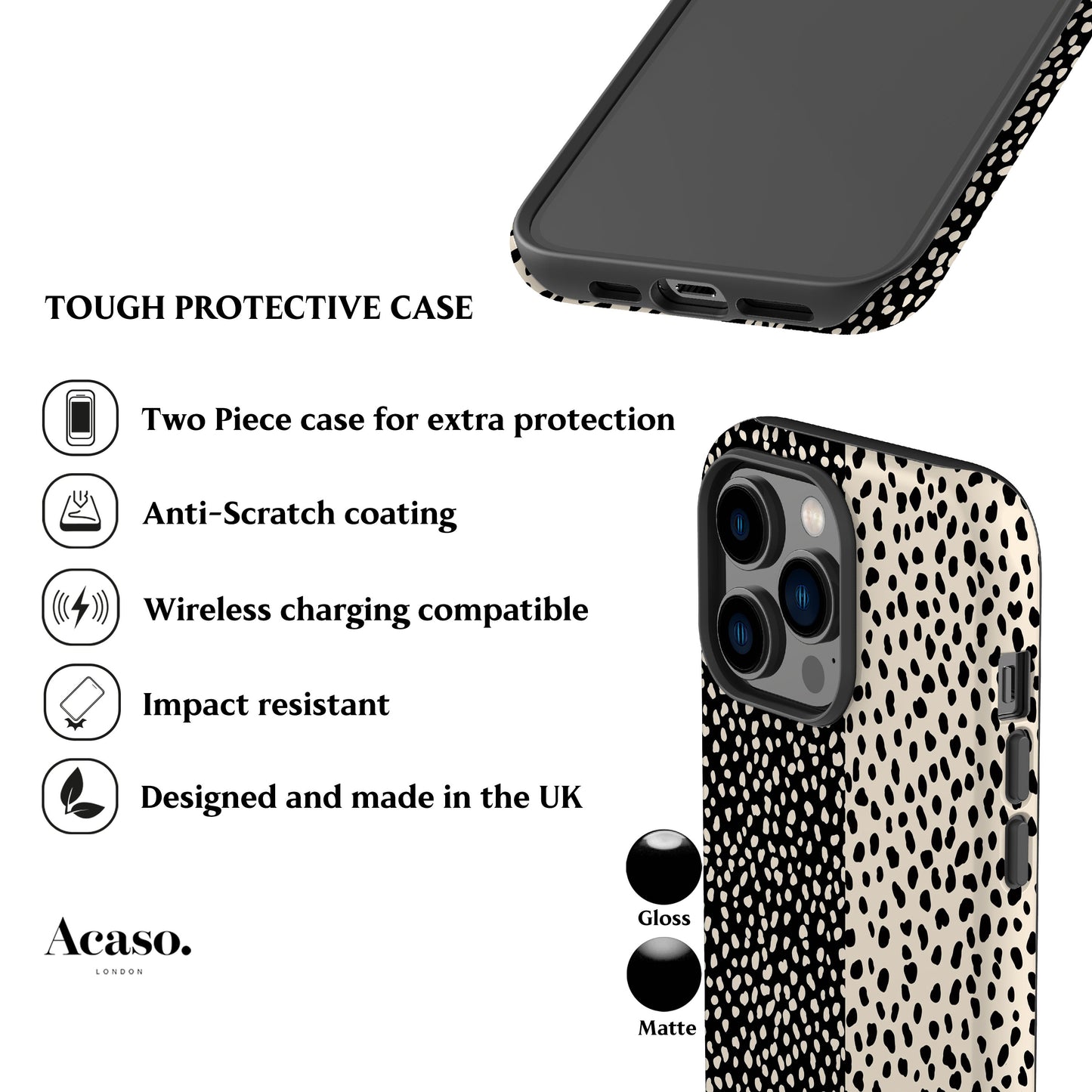 Half Dalmatian Phone Case