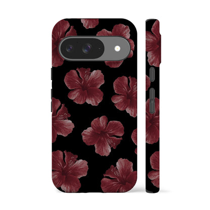 Hibiscus Black Phone Case